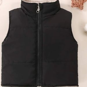 Baby Solid Zip Up Puffer Vest